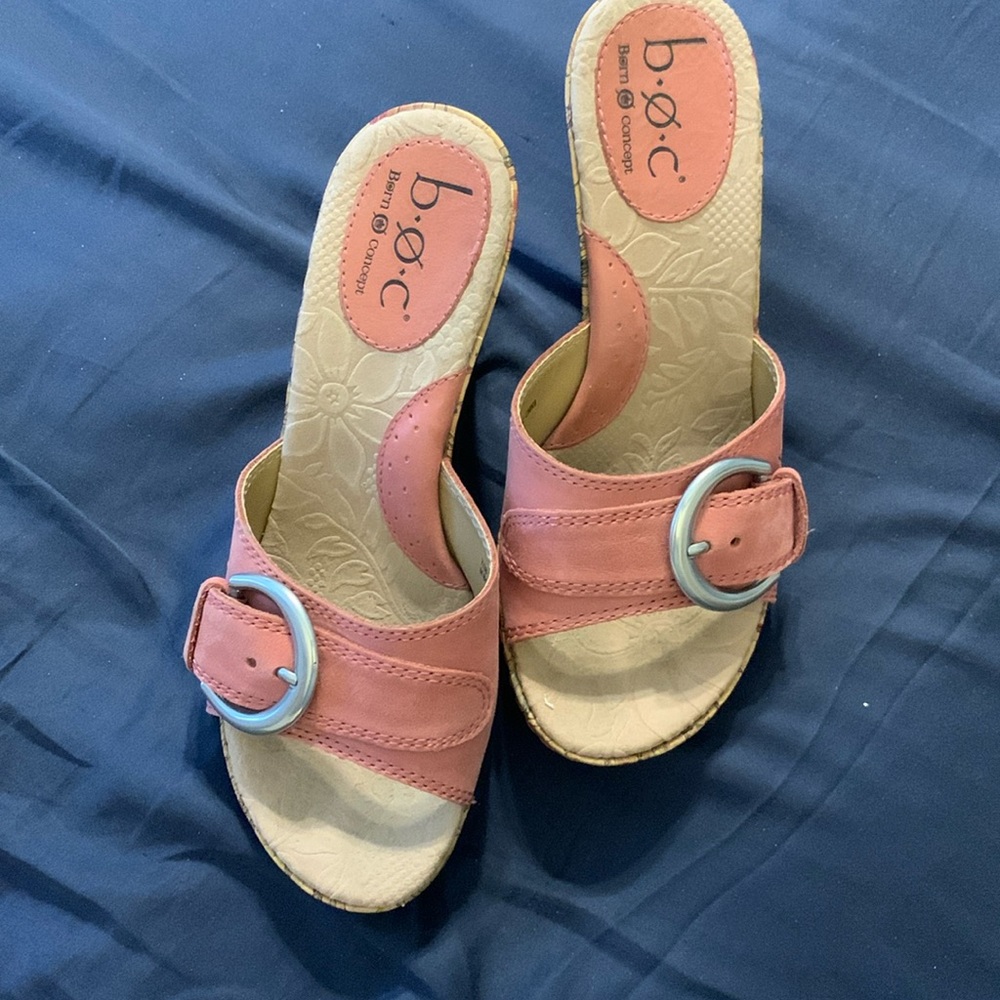 Pink healed sandals